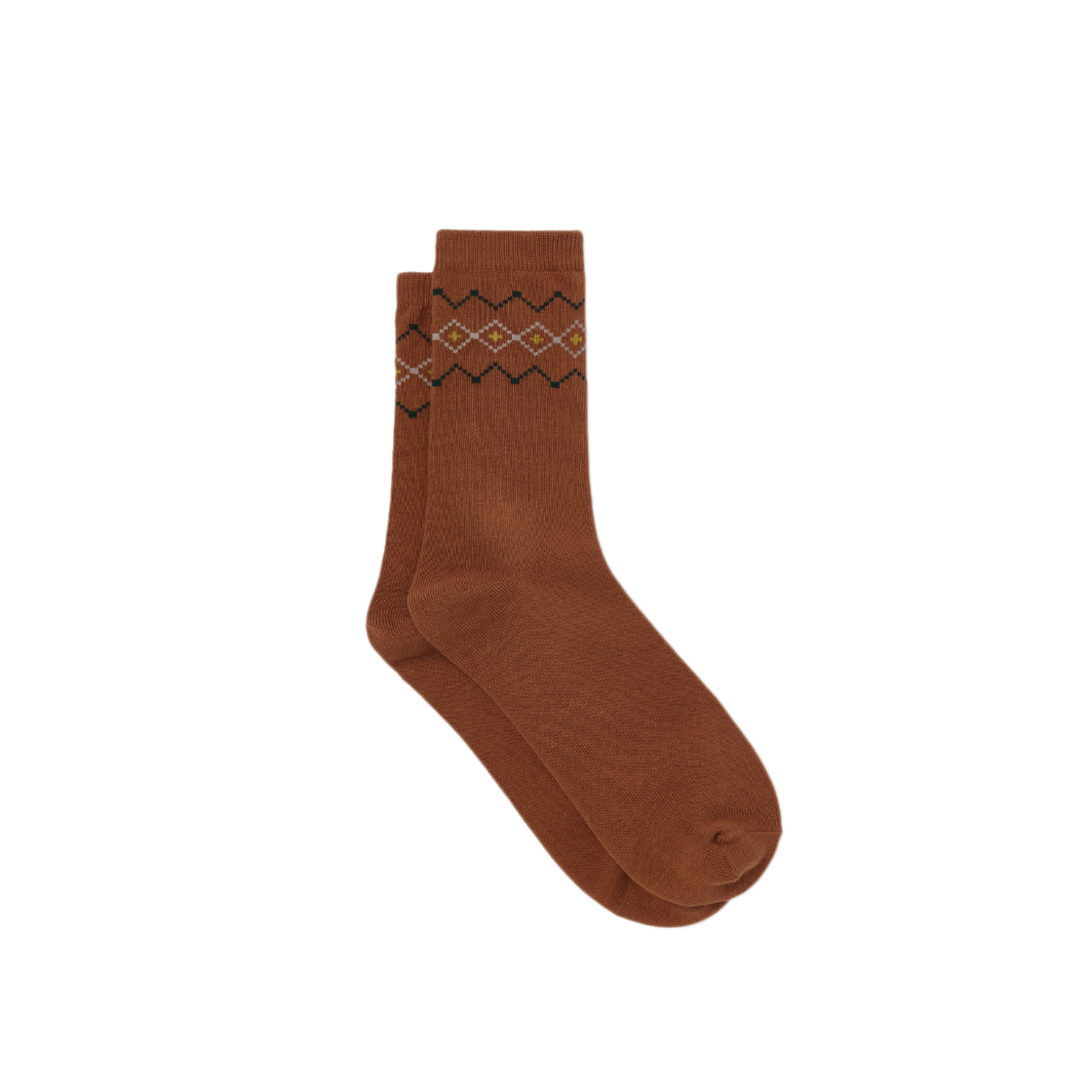 브롬톤 런던 자카드 포인트 삭스 오렌지(BROMPTON LONDON Jacquard Point Socks Orange) - 2