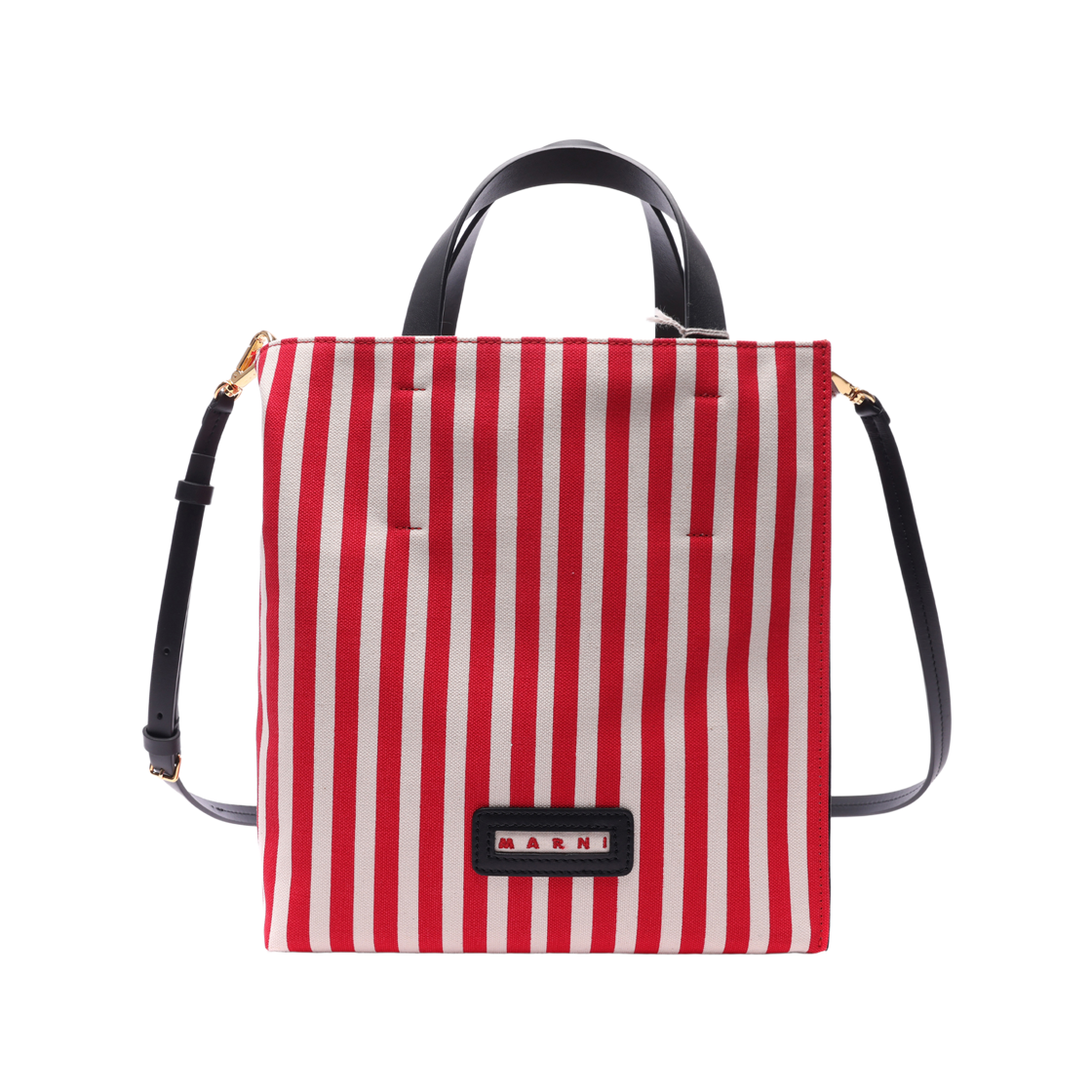 SHMP0058Q2_P4171_Z2P39_ [25% 쿠폰] Marni Museo Stripe Tote Bag Red