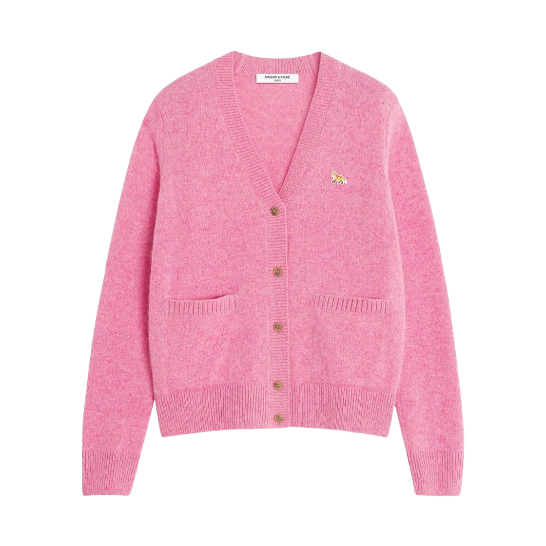 PW00501KT1006 0327 [25% 쿠폰] (W) Maison Kitsune Baby Fox Lambswool Boxy Cardigan Pale Rose