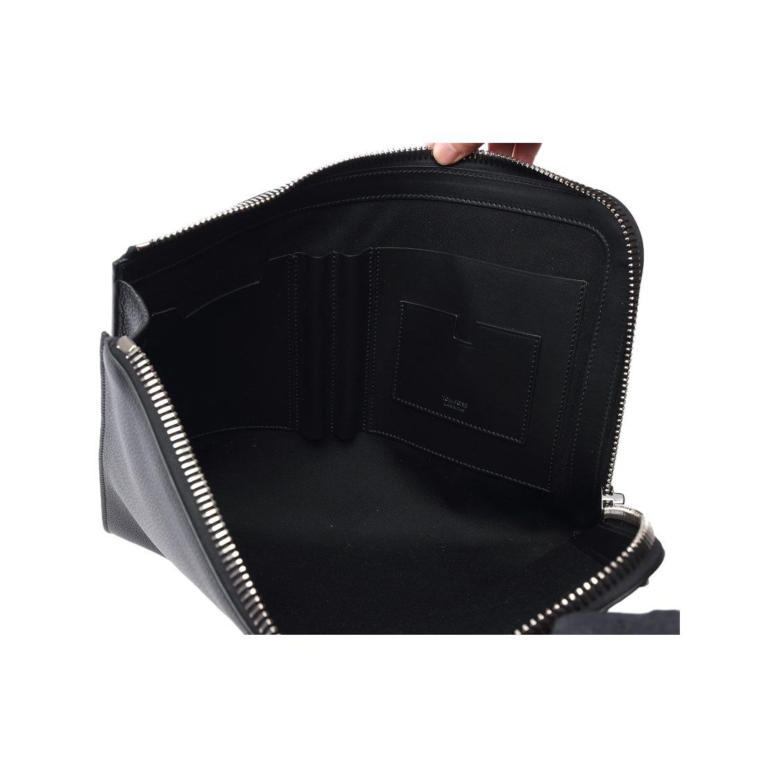 [25% 쿠폰] 톰포드 그레인 레더 집 포트폴리오 블랙([25% 쿠폰] Tom Ford Grain Leather Zip Portfolio Black) - 6