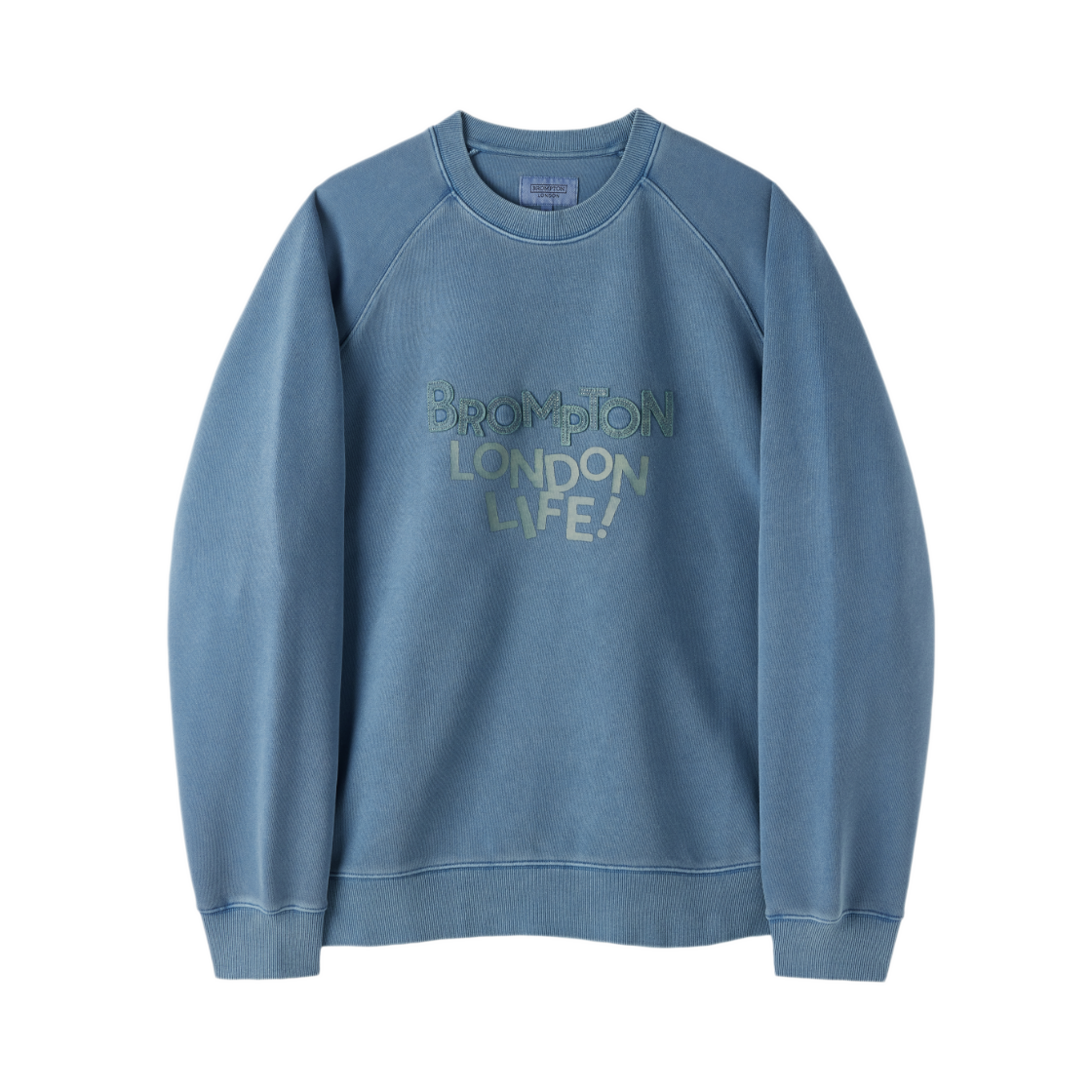 P253USW430060 BROMPTON LONDON Pigment Print Sweatshirt Blue