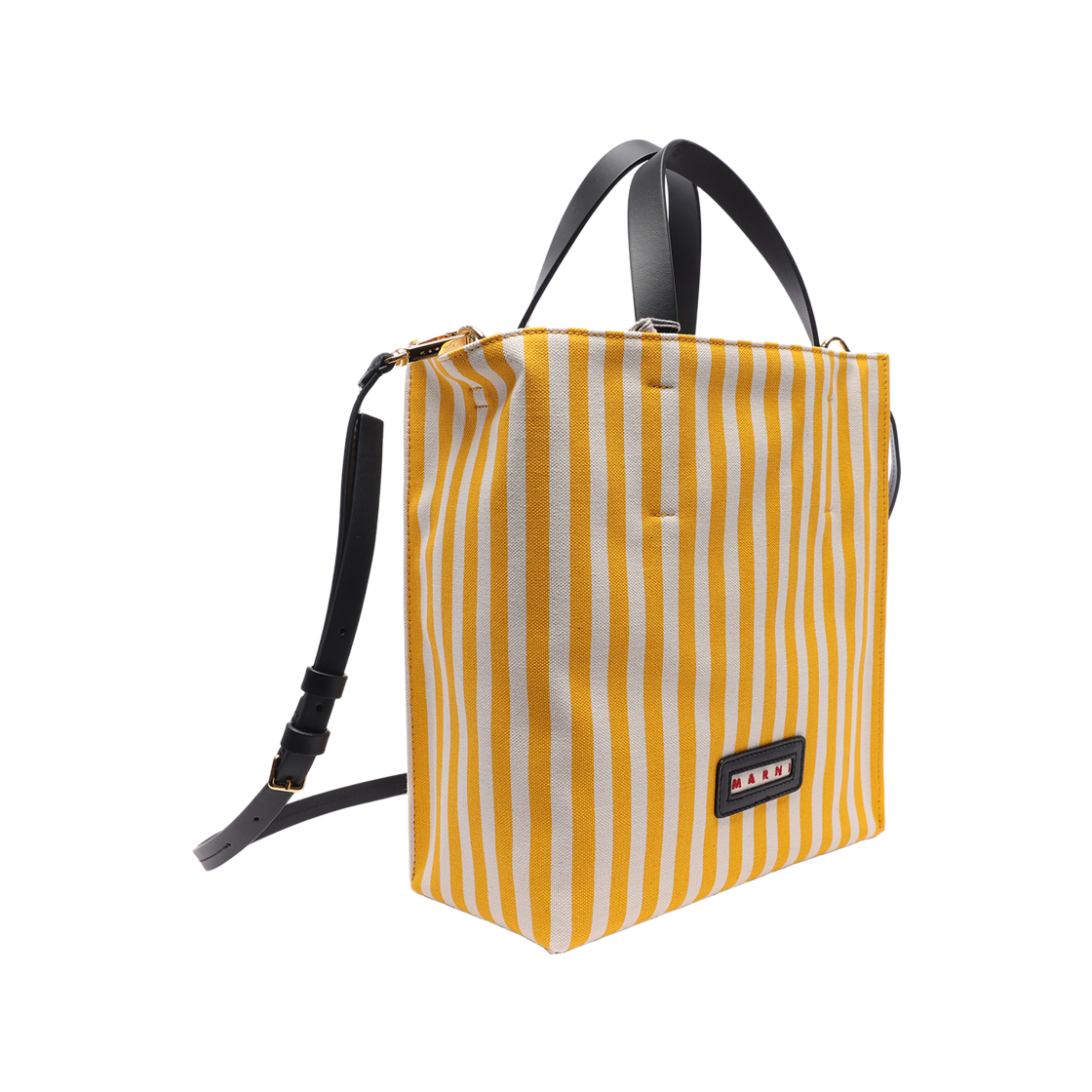 [25% 쿠폰] 마르니 뮤제오 스트라이프 토트백 블랙([25% 쿠폰] Marni Museo Stripe Tote Bag Black) - 3