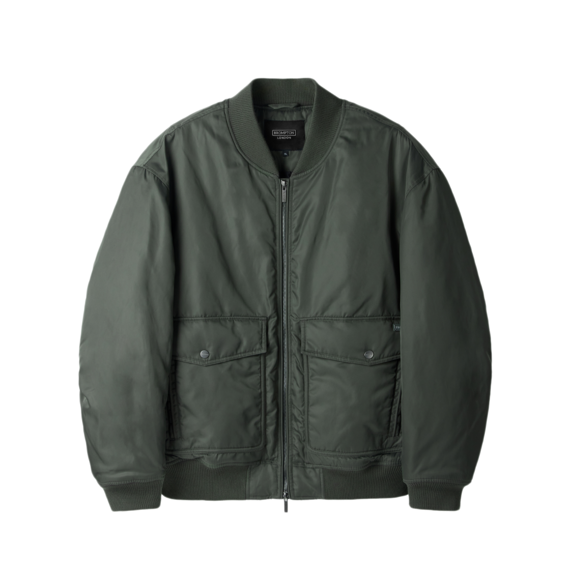 P254MPD134055 BROMPTON LONDON Bomber Padded Jumper Khaki