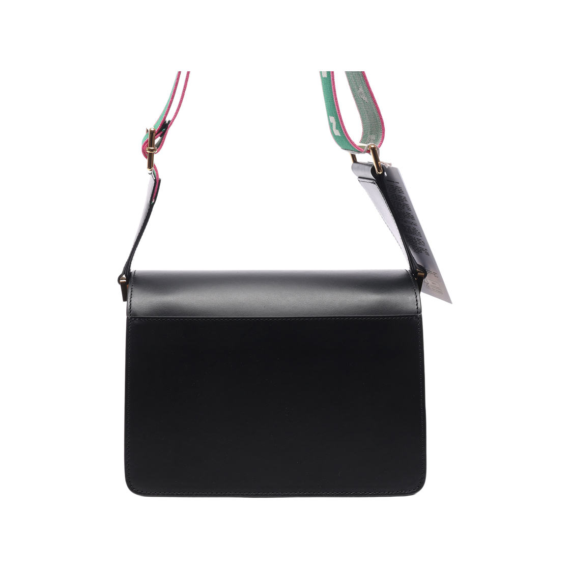 [25% 쿠폰] 마르니 자카드 로고 스트랩 카프스킨 미디움 트렁크백 블랙([25% 쿠폰] Marni Calfskin Medium Trunk Bag with Jacquard Logo Strap Black) - 4