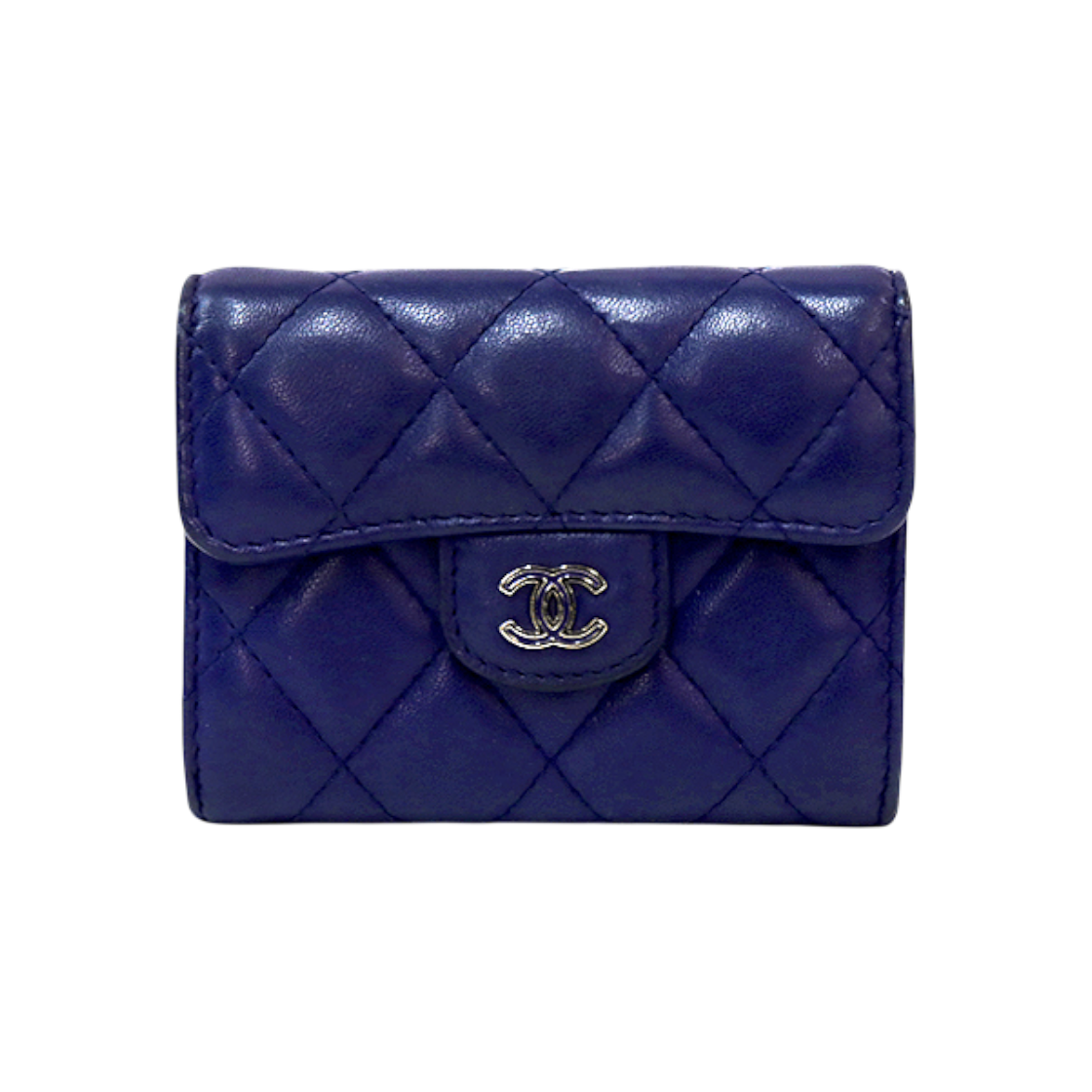 ITK7JIBJWDVH Chanel Blue Lambskin Wallet C-B65424