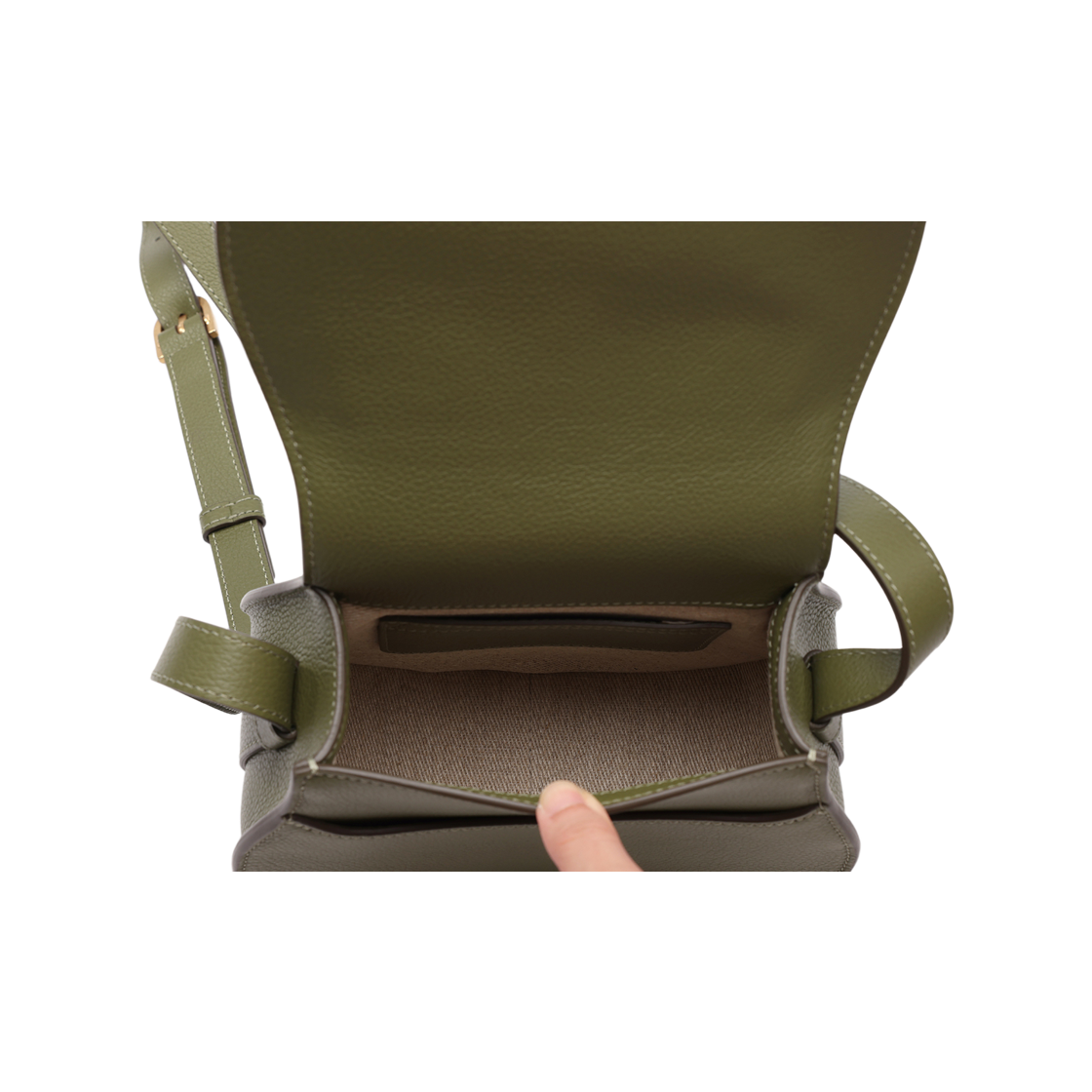 [25% 쿠폰] 끌로에 마르씨 스몰 새들백 라이트 캑터스([25% 쿠폰] Chloe Marcie Small Saddle Bag Light Cactus) - 6