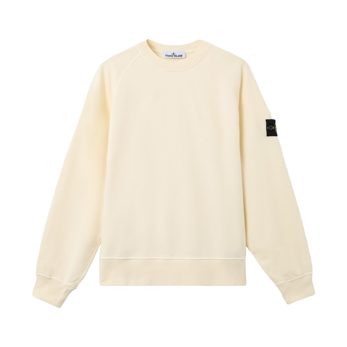 L2S156100008 S0051 V0093 [25% 쿠폰] Stone Island 6100008 Organic Cotton Fleece Oversized-Fit Crewneck Sweatshirt with Raglan Sleeves Ivory - 26FW