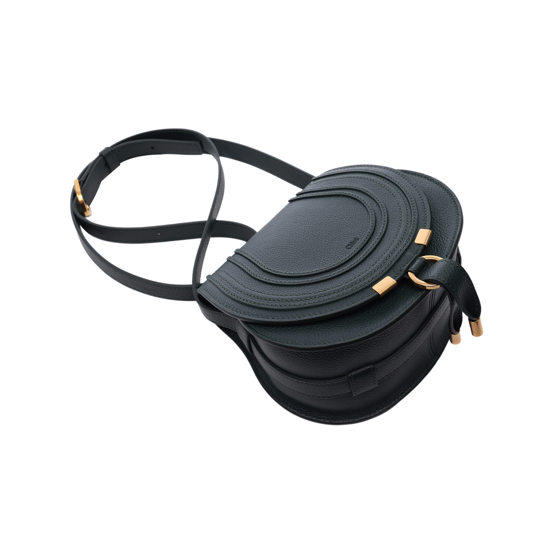 [25% 쿠폰] 끌로에 마르씨 스몰 새들백 그린([25% 쿠폰] Chloe Marcie Small Saddle Bag Green) - 5