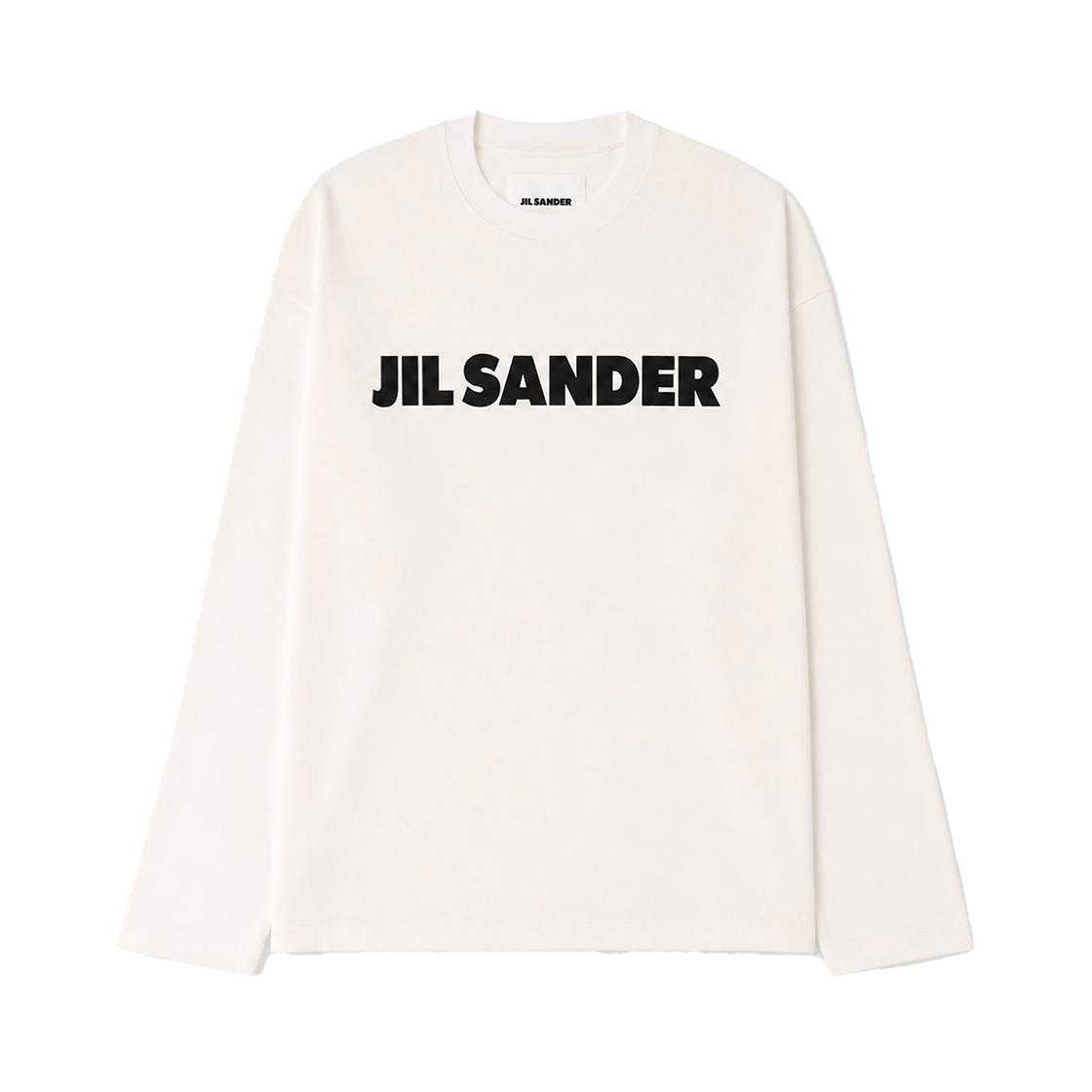 J02GC0107 J45047 102 [25% 쿠폰] (W) Jil Sander Logo Long Sleeve T-Shirt Natural