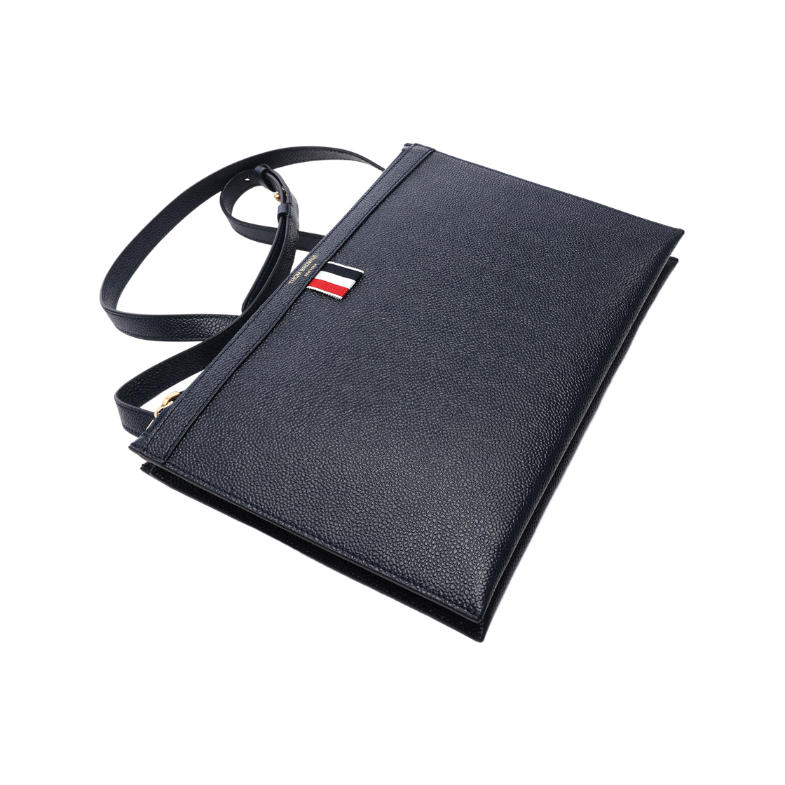 [15% 쿠폰] 톰브라운 페블 레더 더블 지퍼 숄더백 네이비([15% 쿠폰] Thom Browne Pebble Leather Double Zipper Shoulder Bag Navy) - 5