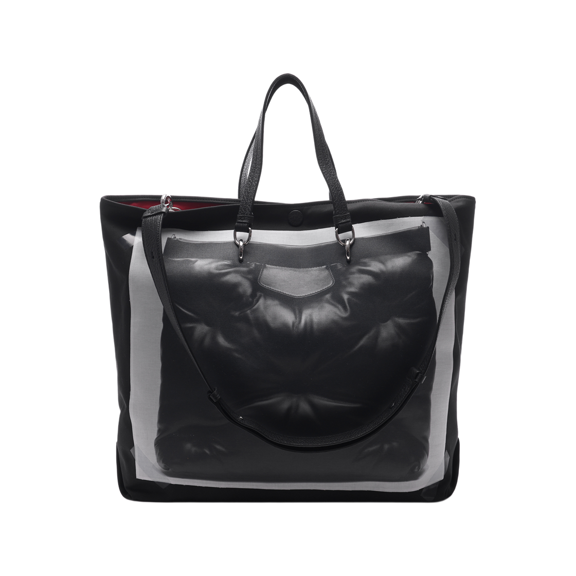 [25% 쿠폰] 메종 마르지엘라 글램 슬램 프린트 토트백 블랙([25% 쿠폰] Maison Margiela Glam Slam Print Tote Bag Black) - 4
