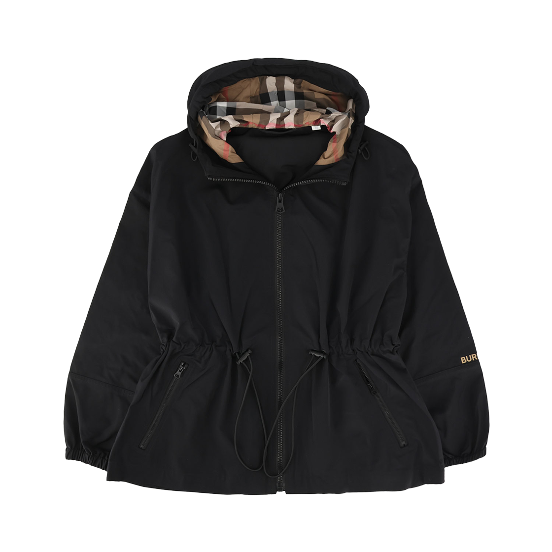 81136541 [25% 쿠폰] (W) Burberry New Birley Drawstring Hooded Jacket Black