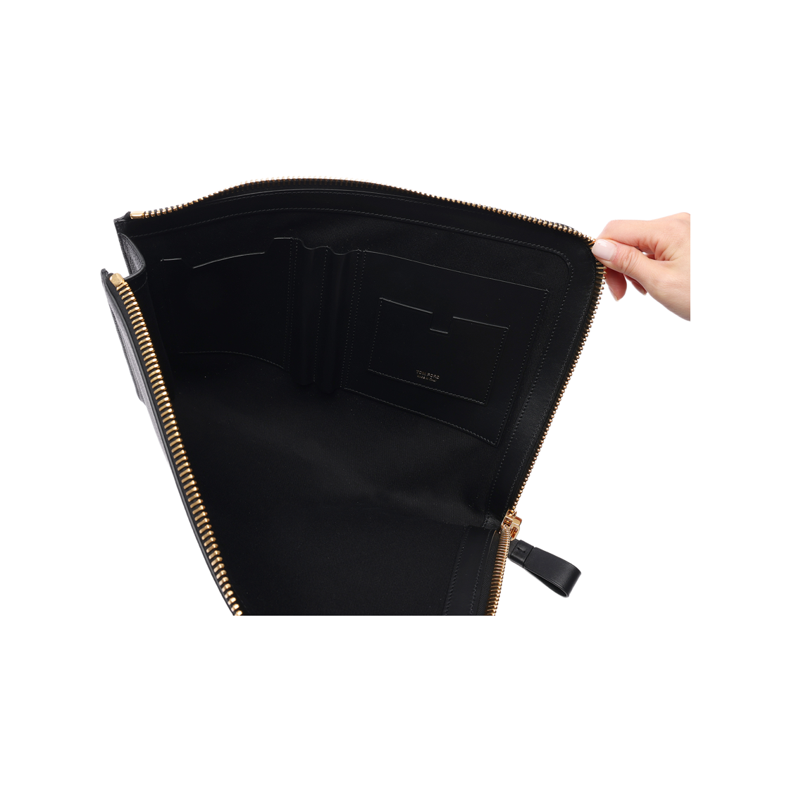 [25% 쿠폰] 톰포드 소프트 그레인 레더 집 포트폴리오 블랙([25% 쿠폰] Tom Ford Soft Grain Leather Zip Portfolio Black) - 6