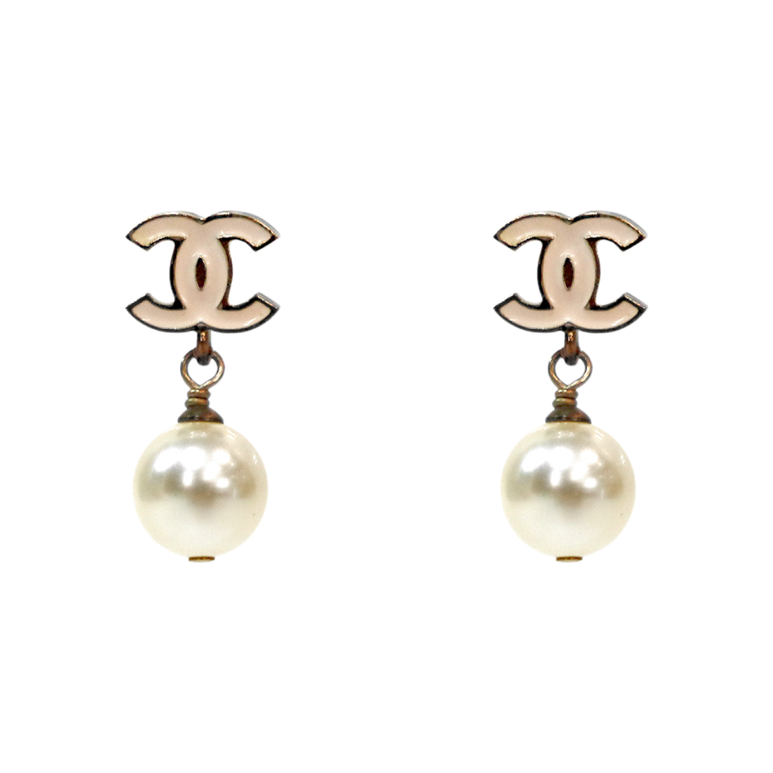 IT7SALE8C9PQ Chanel Pearl Drop CC Earrings A-B54496