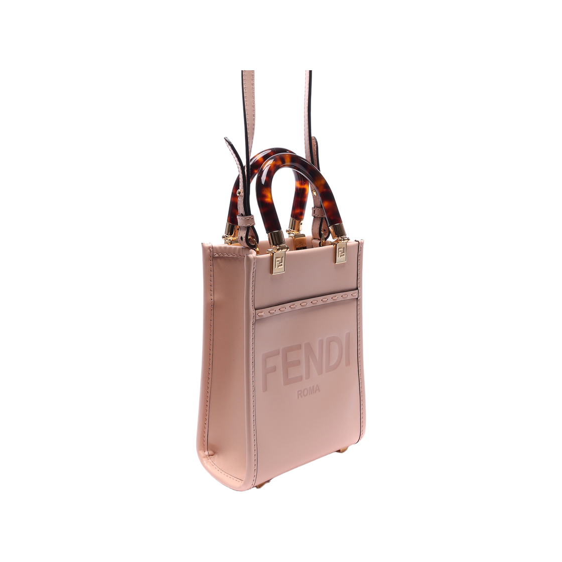 [25% 쿠폰] 펜디 로마 선샤인 미니 레더 쇼퍼백 페일 핑크([25% 쿠폰] Fendi Roma Sunshine Mini Leather Shopper Bag Pale Pink) - 3