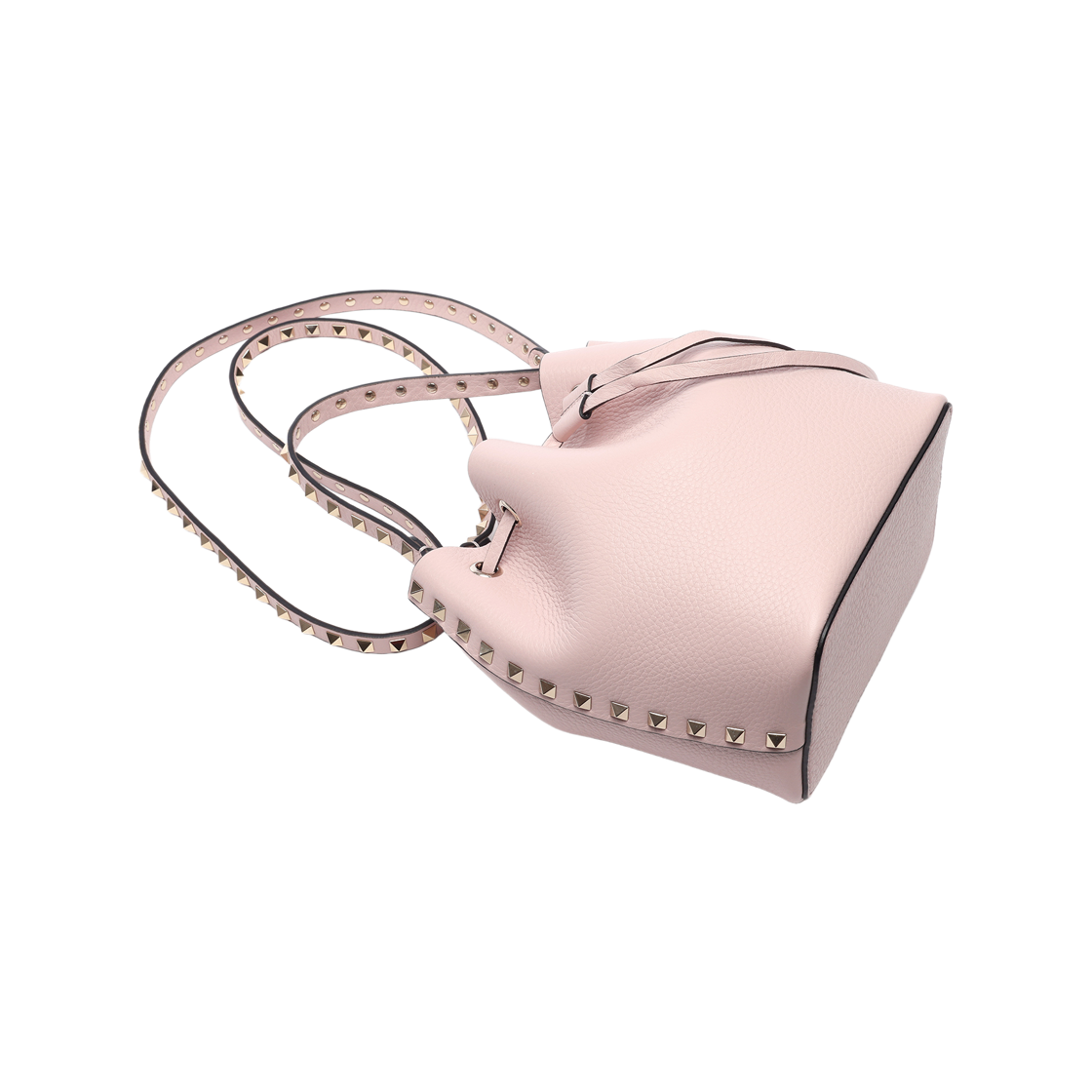 [25% 쿠폰] 발렌티노 락스터드 그레이니 카프스킨 버킷백 로즈 쿼츠([25% 쿠폰] Valentino Rockstud Grainy Calfskin Bucket Bag Rose Quartz) - 5
