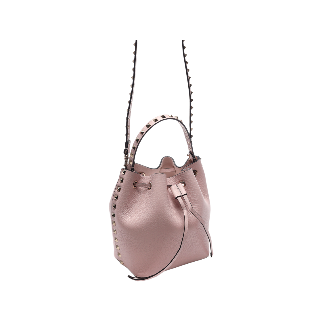 [25% 쿠폰] 발렌티노 락스터드 그레이니 카프스킨 버킷백 로즈 쿼츠([25% 쿠폰] Valentino Rockstud Grainy Calfskin Bucket Bag Rose Quartz) - 3
