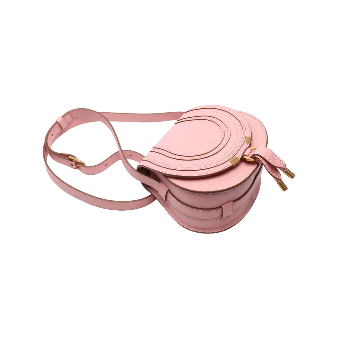 [25% 쿠폰] 끌로에 마르씨 스몰 새들백 블라썸 핑크([25% 쿠폰] Chloe Marcie Small Saddle Bag Blossom Pink) - 5