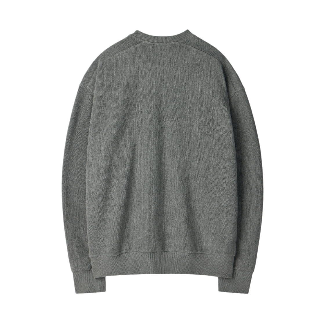 브롬톤 런던 헤링본 스웨트셔츠 멜란지 그레이(BROMPTON LONDON Herringbone Sweatshirt M Grey) - 2