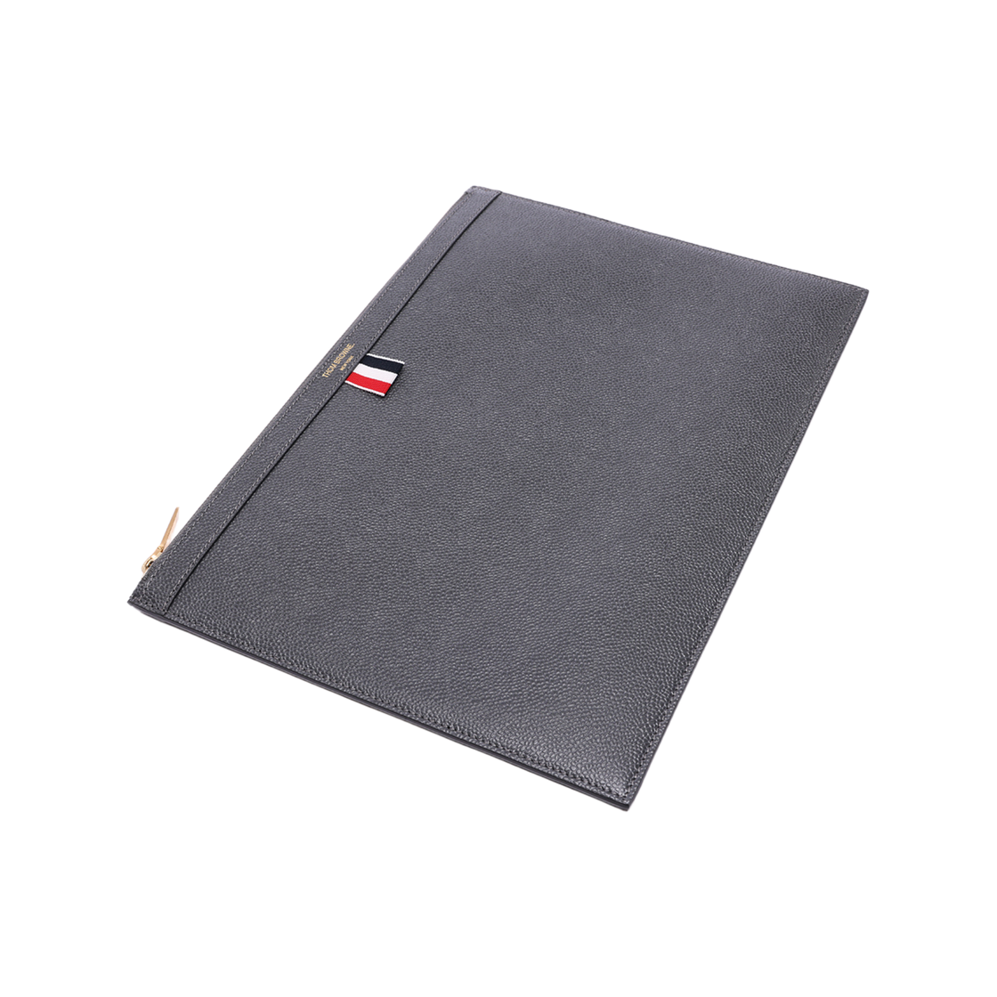 [25% 쿠폰] 톰브라운 페블 그레인 레더 도큐먼트 홀더 다크 그레이([25% 쿠폰] Thom Browne Pebble Grain Leather Document Holder Dark Grey) - 5