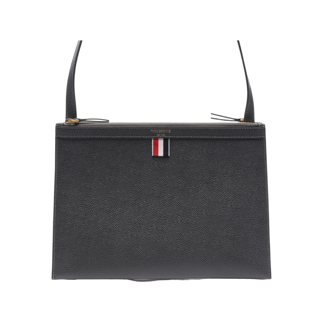 FAP311L_00198_025_21F [25% 쿠폰] Thom Browne Pebble Leather Double Zipper Shoulder Bag Navy