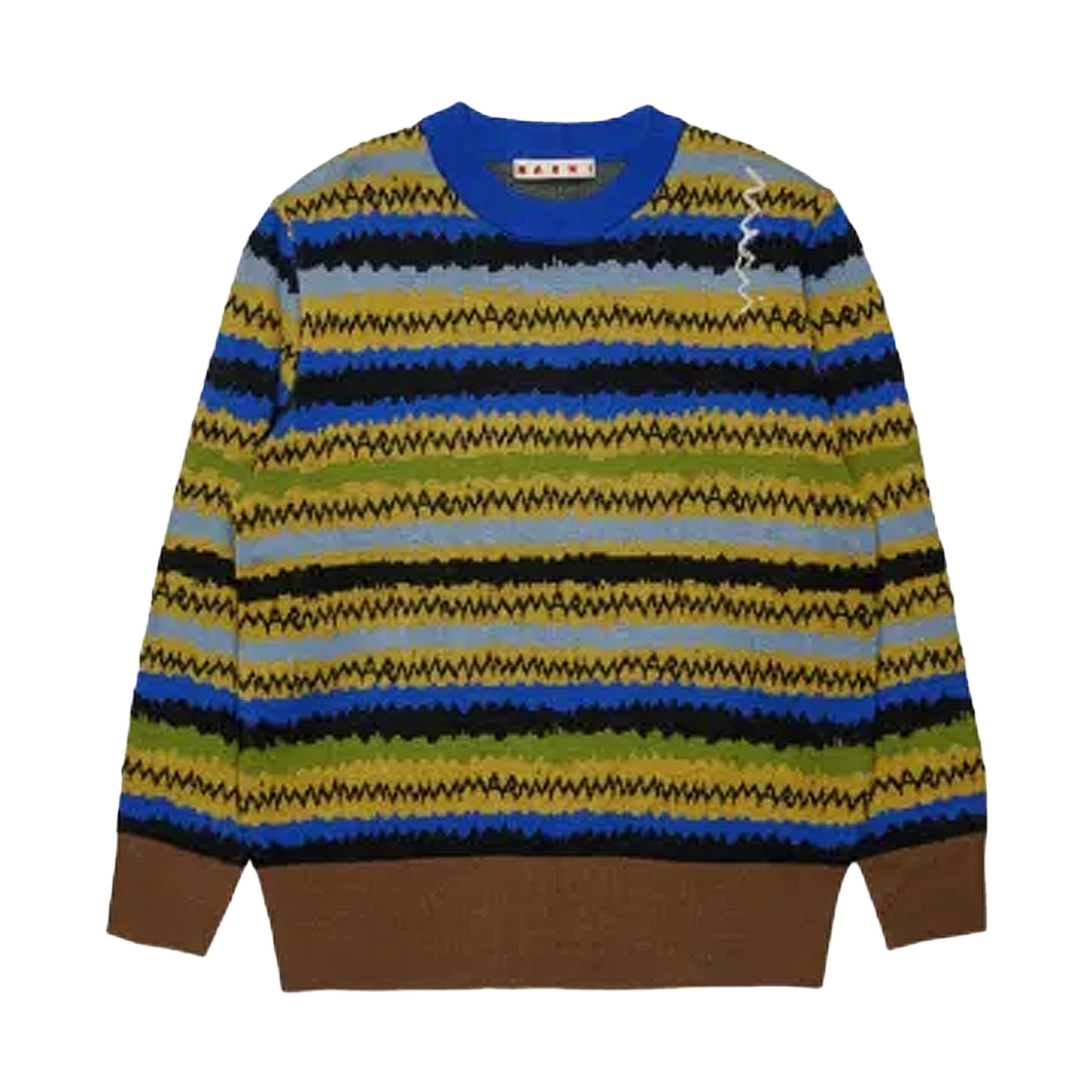 M01564 M00V2 0M002 12-14Y [25% 쿠폰] (Kids) Marni Rock Doll Wool Blend Pullover Blue