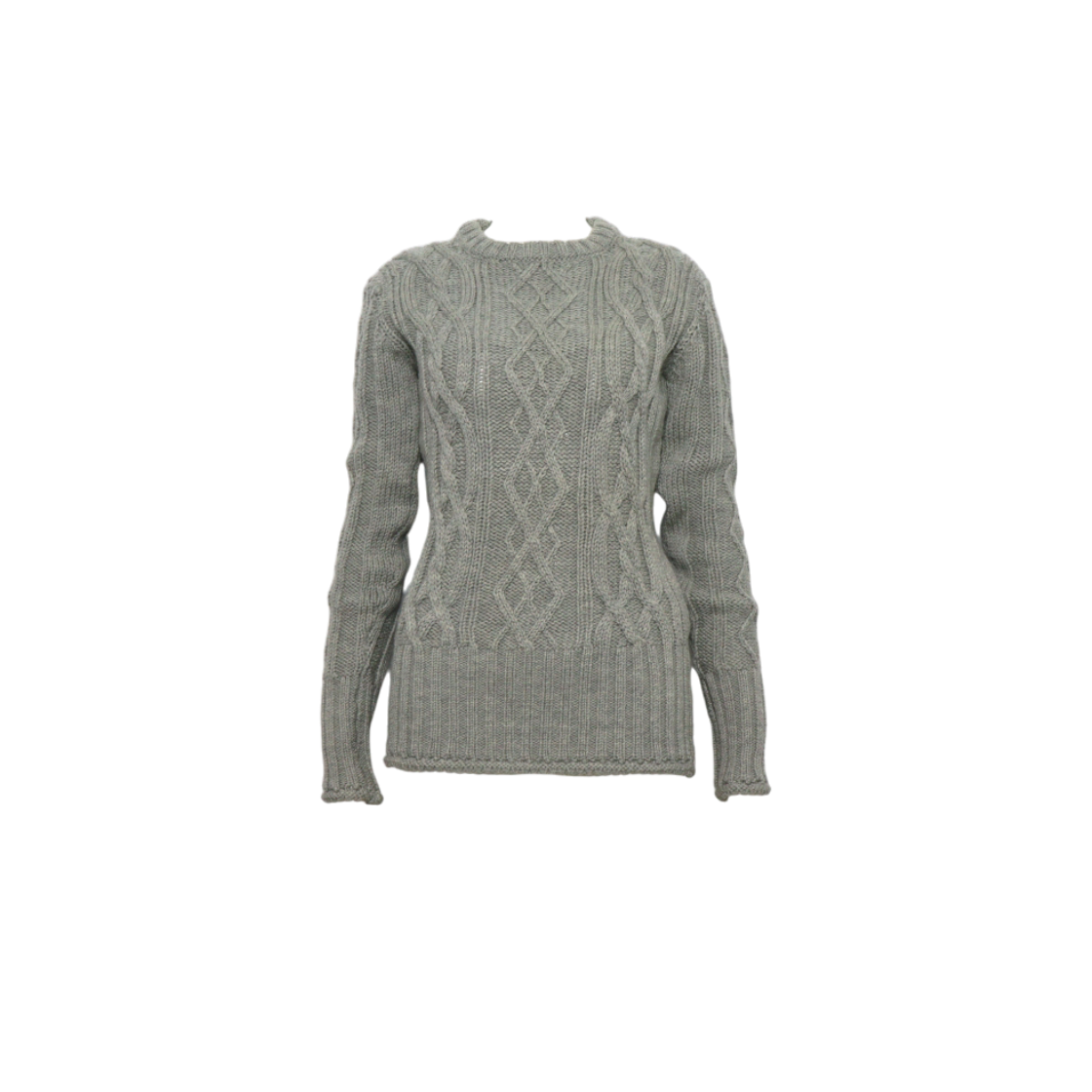 IT267M88R992 THOM BROWNE FKA221A Three Stripe Cable Knit Wool Sweater