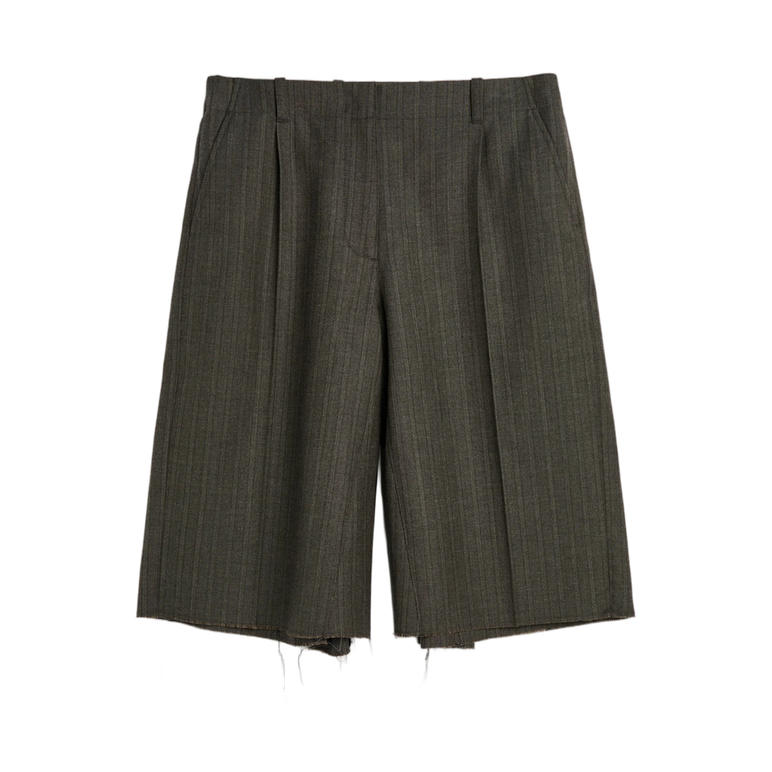 W4264JPS (W) Our Legacy Jumbo Shorts Phase Stripe Motion Woolcot