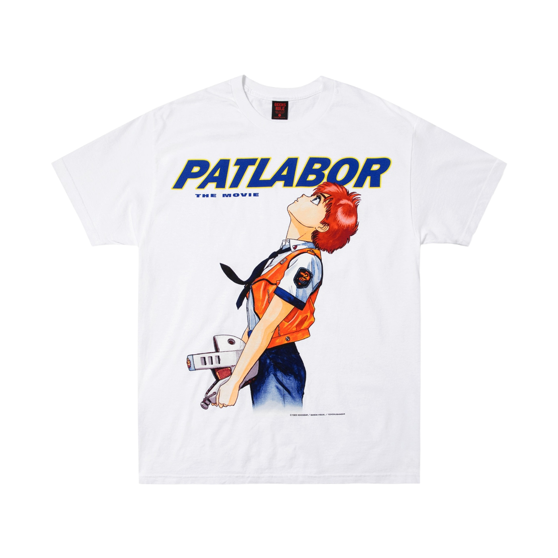 긱스 룰 x 기동경찰 패트레이버 실크스크린 프린팅 티셔츠 화이트(Geeks Rule x Patlabor: The Movie Silkscreen Printing T-Shirt White)