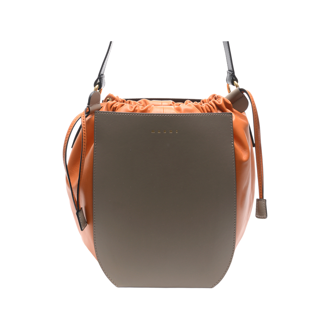 SBMP0031Q4_LV589_Z2I38_ [25% 쿠폰] Marni Gusset Bucket Shoulder Bag Brown