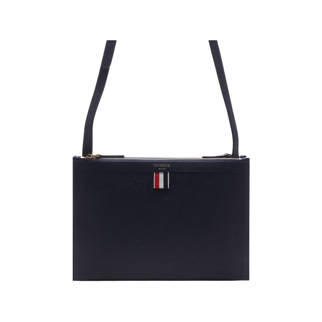 FAP311L 00198 415 24S [15% 쿠폰] Thom Browne Pebble Leather Double Zipper Shoulder Bag Navy