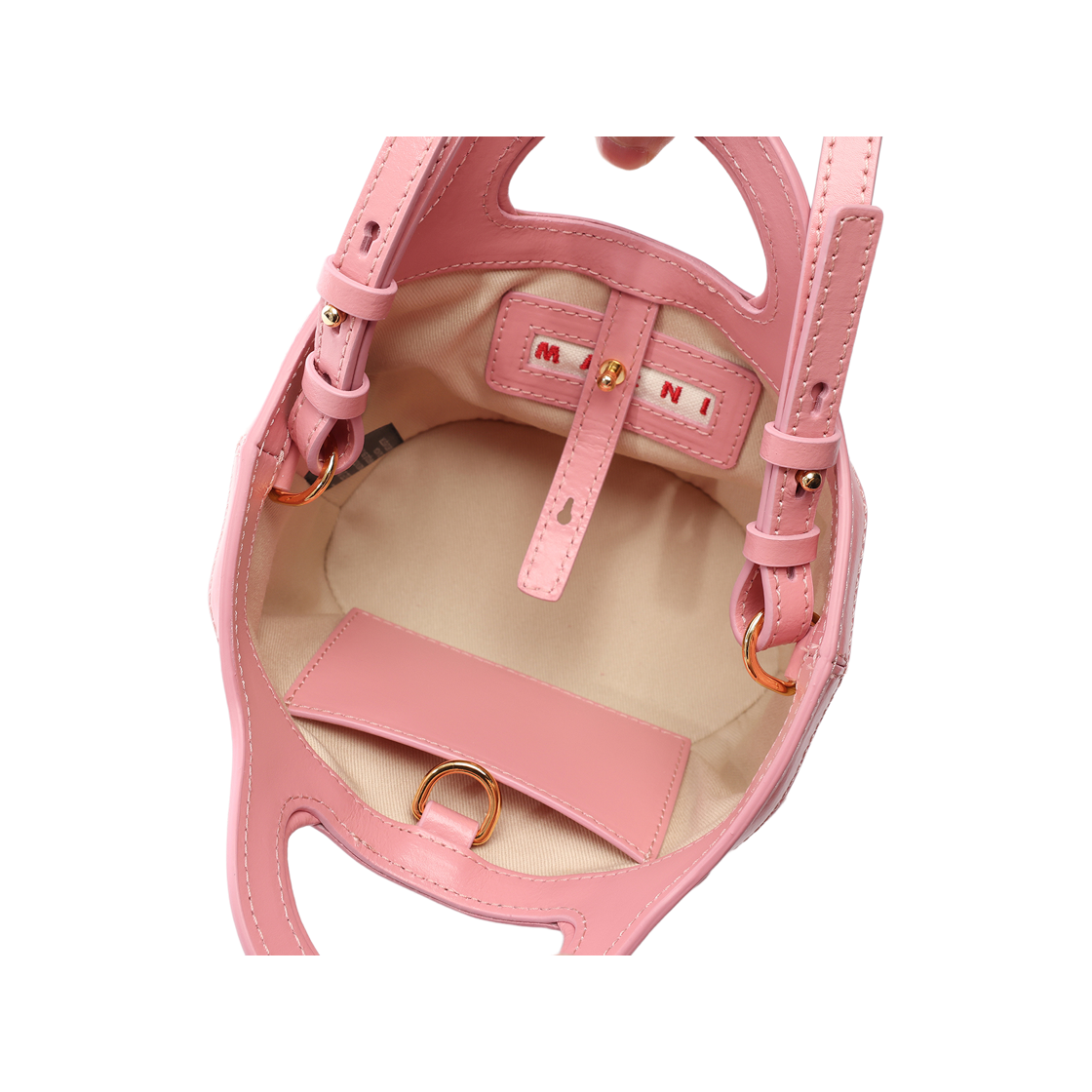[25% 쿠폰] 마르니 레더 & 라피아 트로피컬리아 마이크로백 핑크([25% 쿠폰] Marni Leather & Raffia Tropicalia Micro Bag Pink) - 6