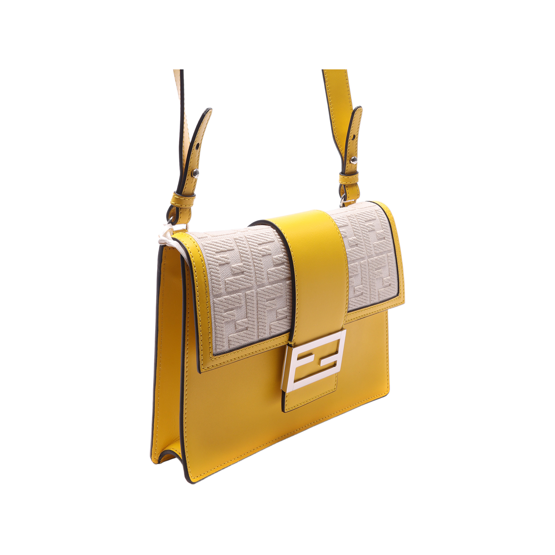 [25% 쿠폰] 펜디 레더 플랫 바게트백 옐로우([25% 쿠폰] Fendi Leather Flat Baguette Bag Yellow) - 3