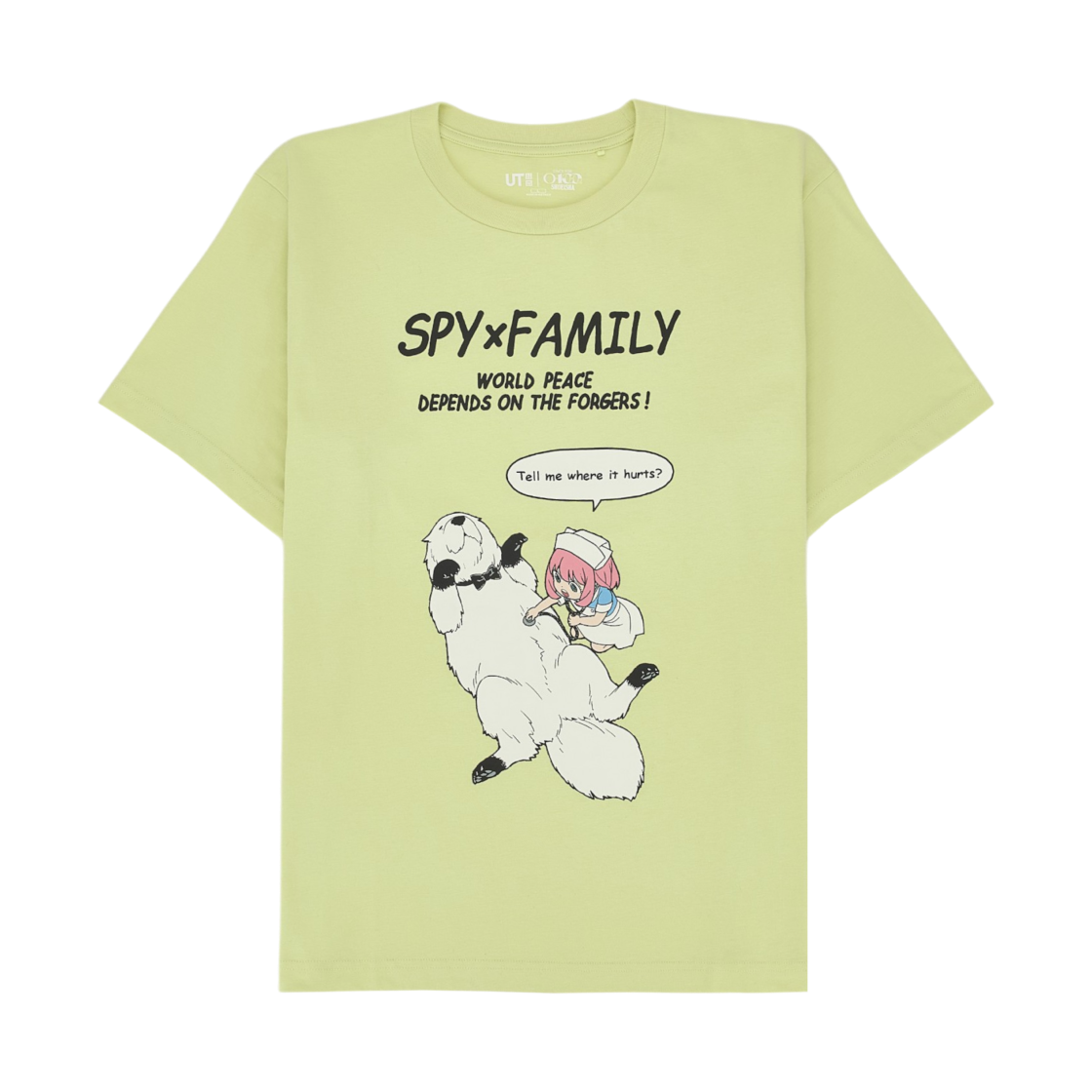 489651-41 Uniqlo UT Shueisha 100th Anniversary SPYxFAMILY T-Shirt Yellow