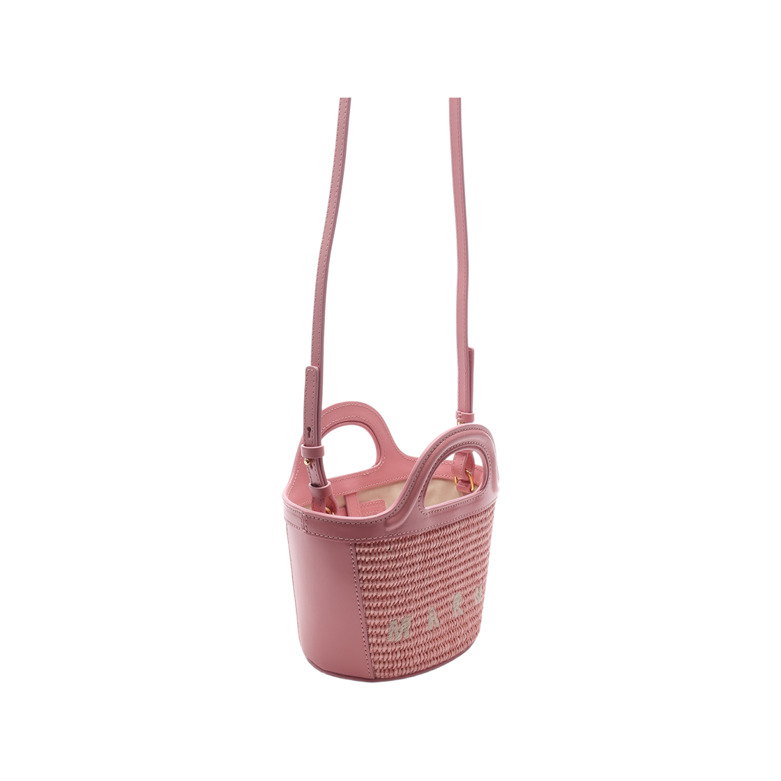 [25% 쿠폰] 마르니 레더 & 라피아 트로피컬리아 마이크로백 핑크([25% 쿠폰] Marni Leather & Raffia Tropicalia Micro Bag Pink) - 3