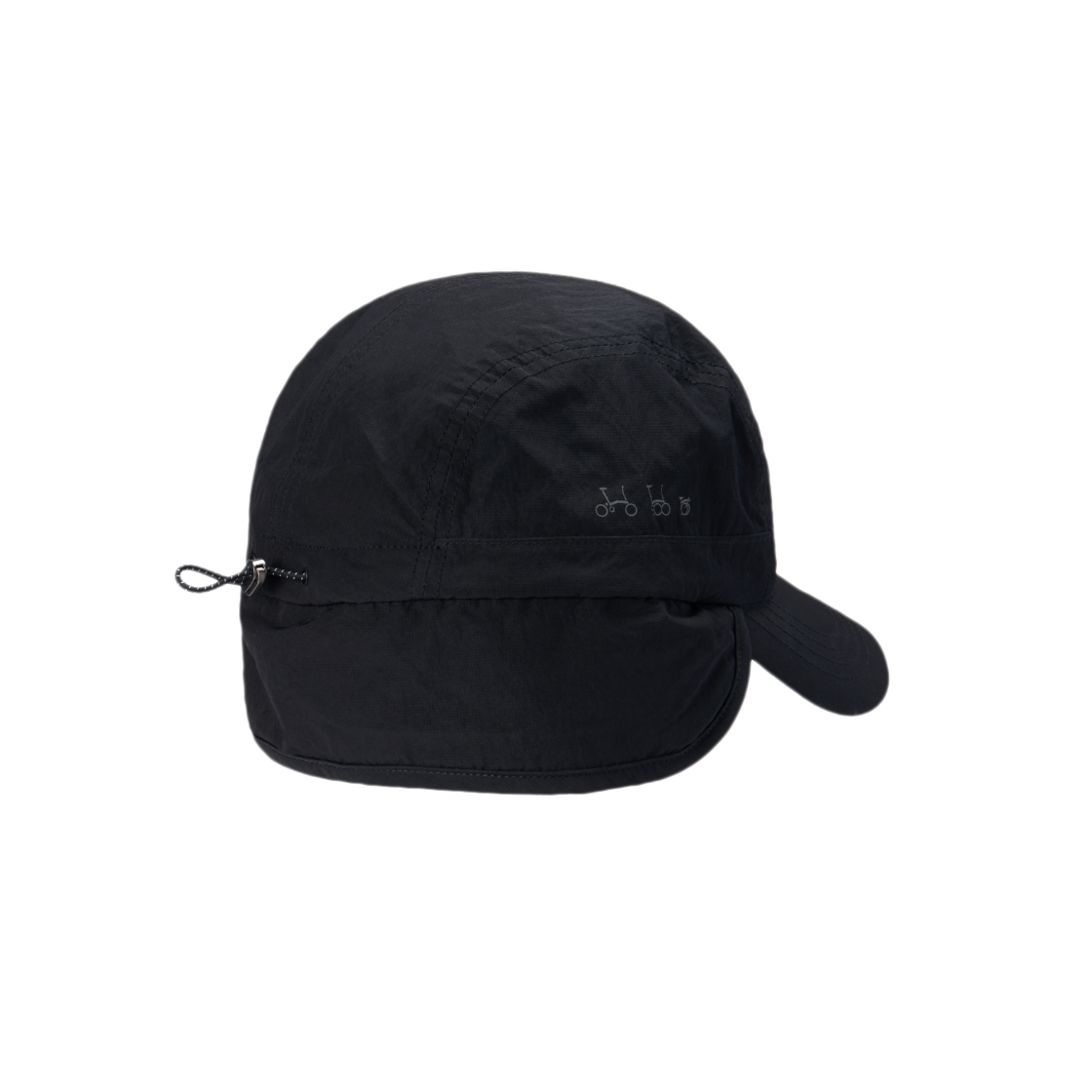 브롬톤 런던 이어플랩 캠프 캡 블랙(BROMPTON LONDON Earflap Camp Cap Black) - 3