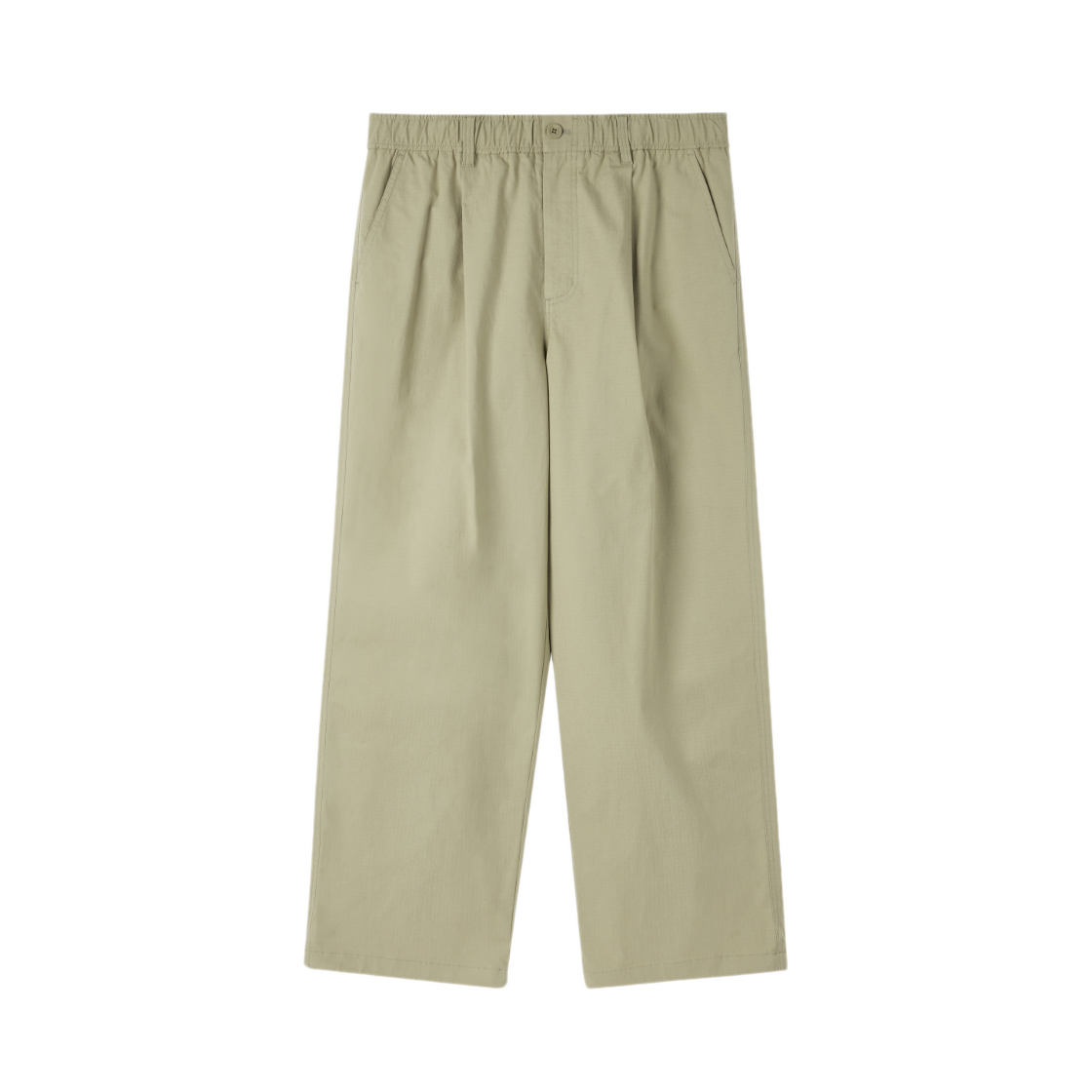 P253MPT402070 BROMPTON LONDON Cotton Ripstop Banding Trousers Beige