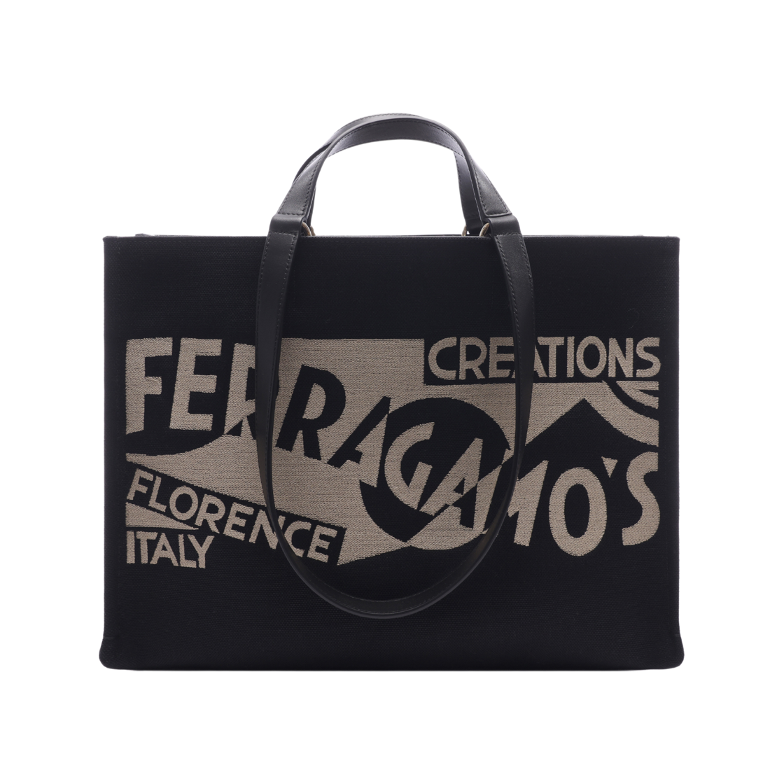 21 9475 776542 24F [25% 쿠폰] Ferragamo Large Canvas Tote Bag Black