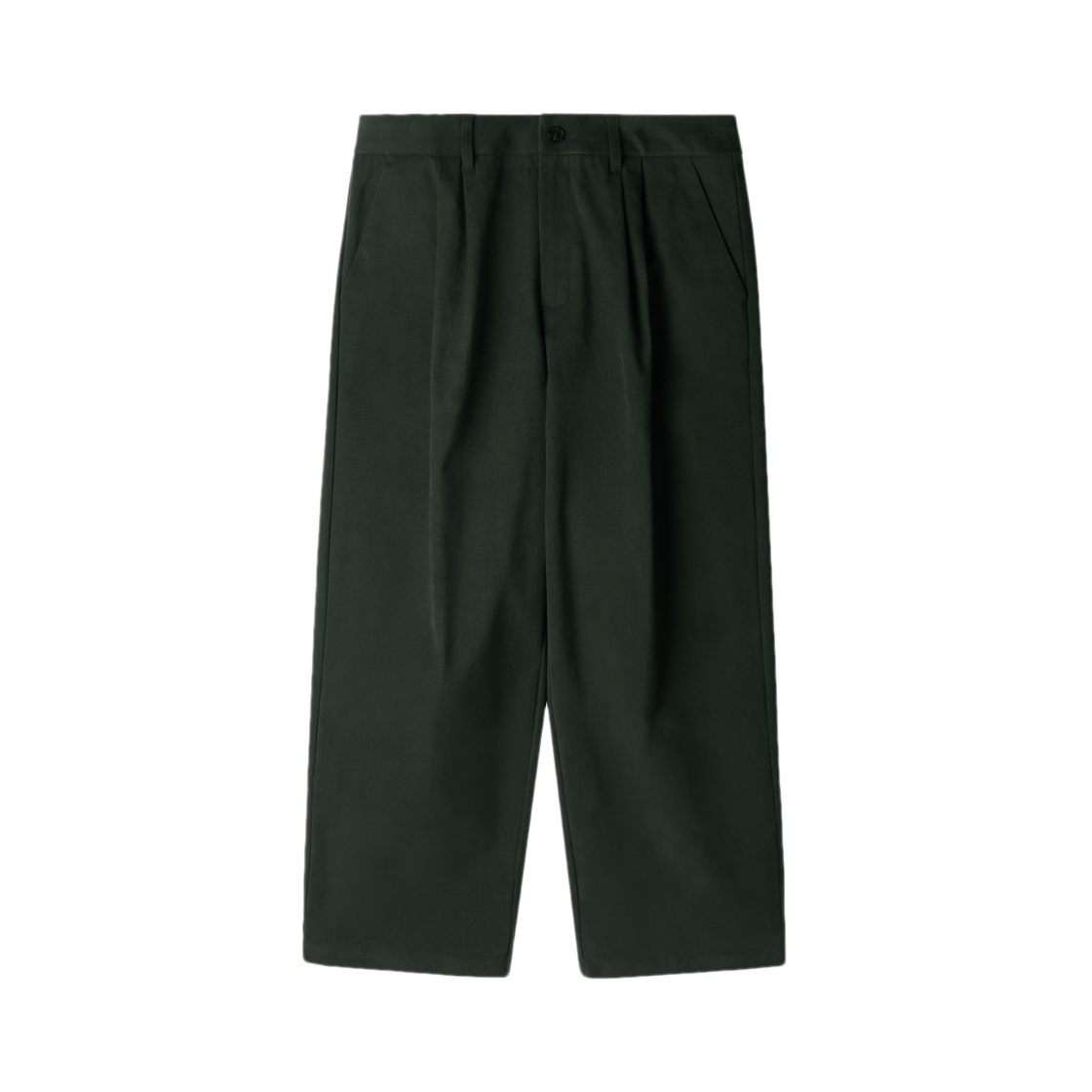 P254MPT435312 BROMPTON LONDON Brushed Two Tuck Trousers G Khaki