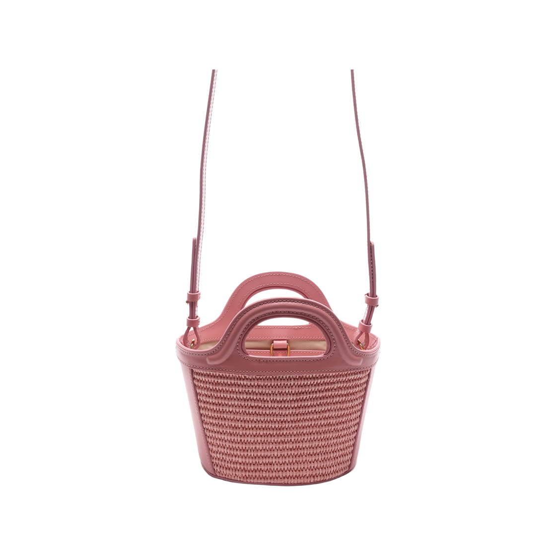 [25% 쿠폰] 마르니 레더 & 라피아 트로피컬리아 마이크로백 핑크([25% 쿠폰] Marni Leather & Raffia Tropicalia Micro Bag Pink) - 4