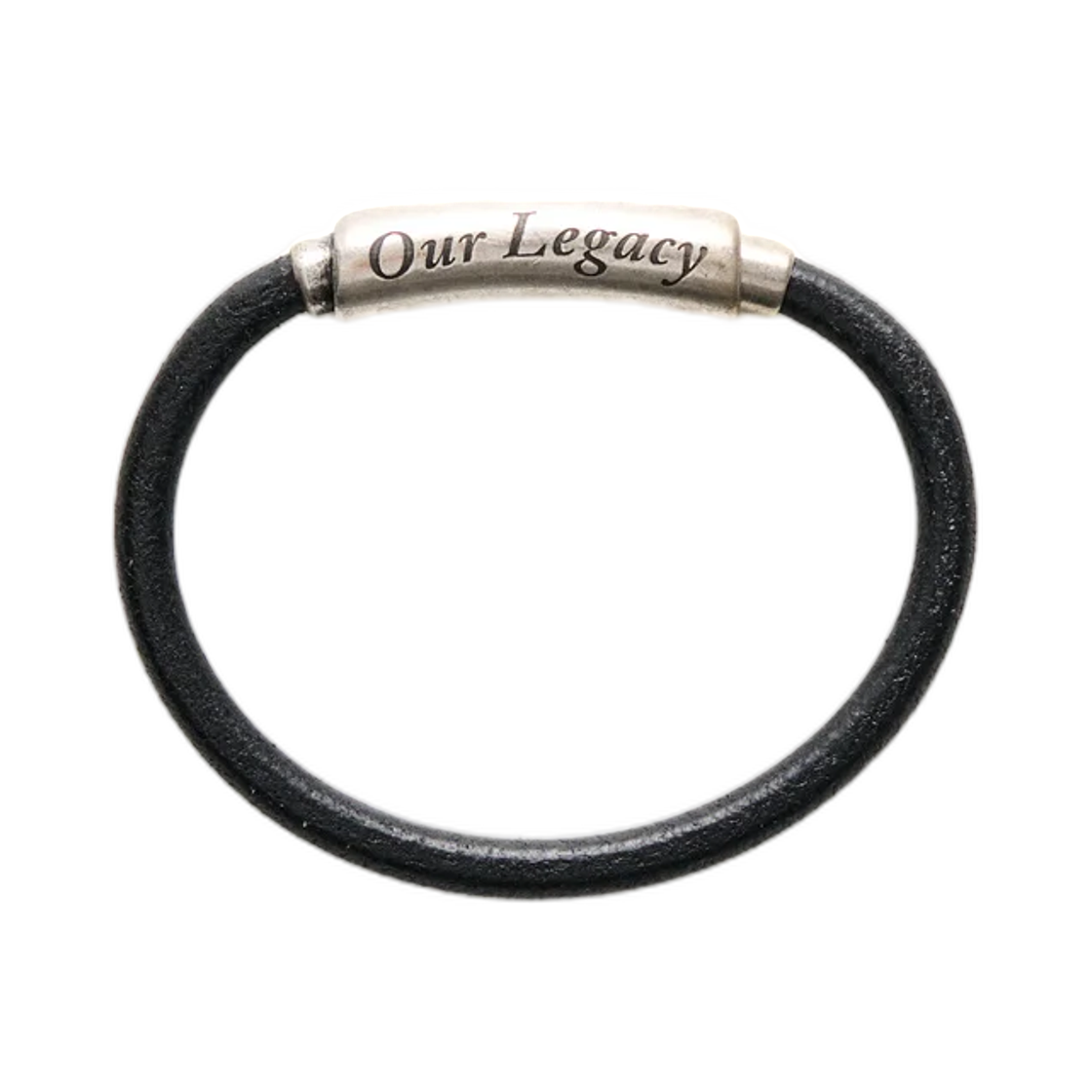 A4268UB Our Legacy Udon Bracelet Black Leather