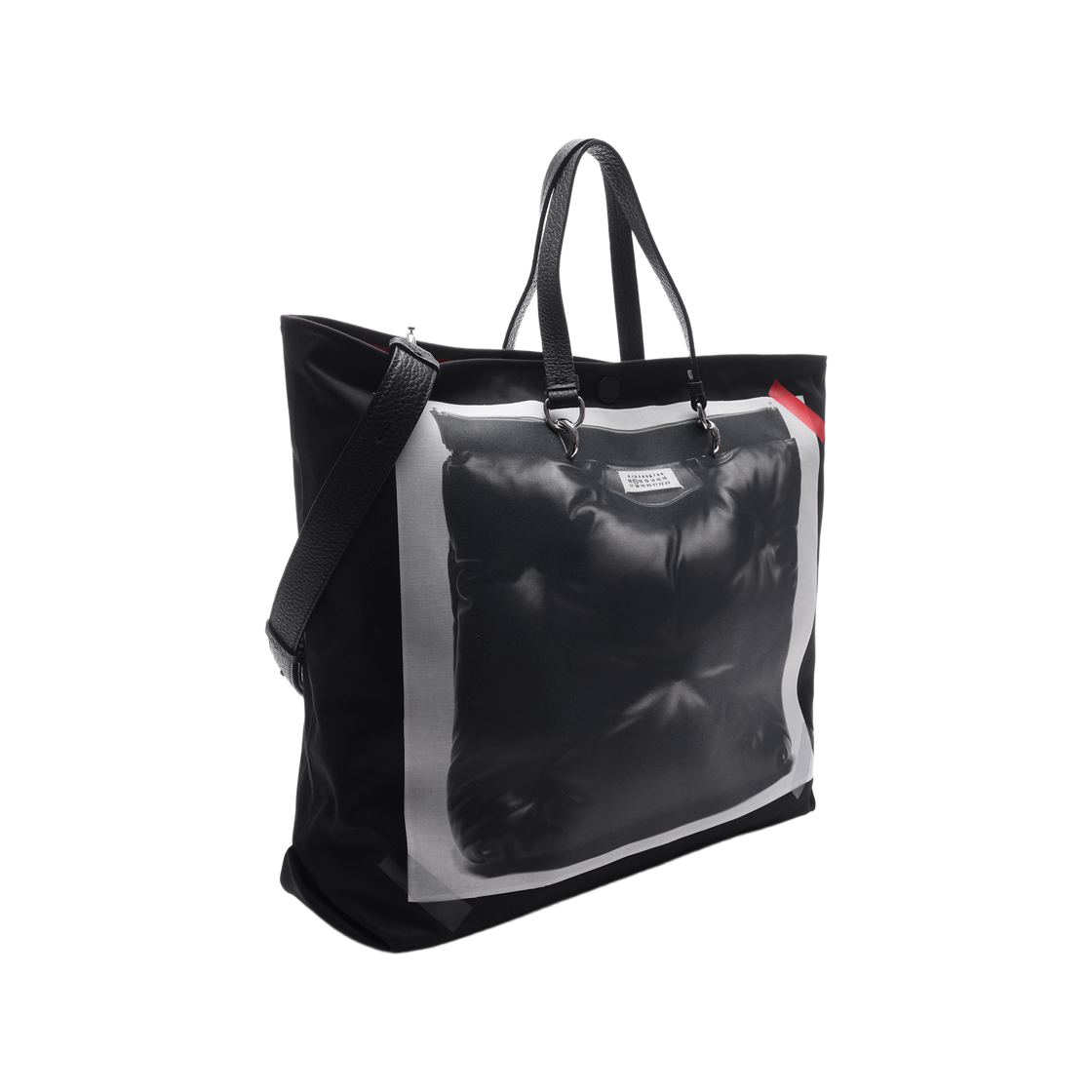 [25% 쿠폰] 메종 마르지엘라 글램 슬램 프린트 토트백 블랙([25% 쿠폰] Maison Margiela Glam Slam Print Tote Bag Black) - 3