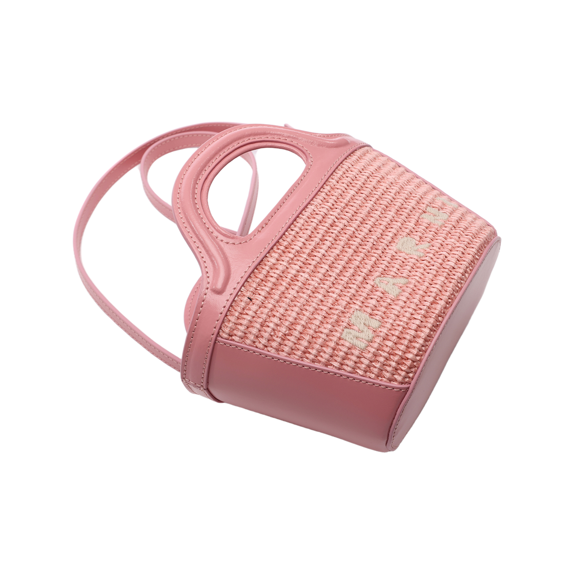 [25% 쿠폰] 마르니 레더 & 라피아 트로피컬리아 마이크로백 핑크([25% 쿠폰] Marni Leather & Raffia Tropicalia Micro Bag Pink) - 5