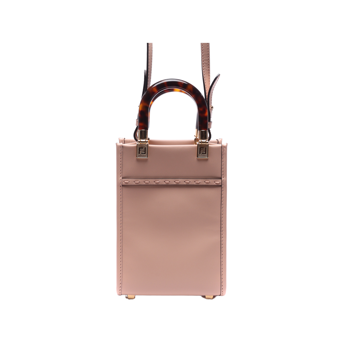 [25% 쿠폰] 펜디 로마 선샤인 미니 레더 쇼퍼백 페일 핑크([25% 쿠폰] Fendi Roma Sunshine Mini Leather Shopper Bag Pale Pink) - 4