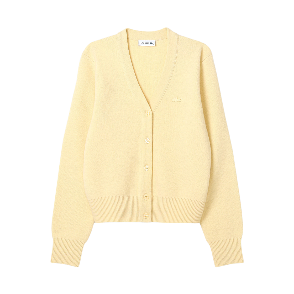 AF201E-56N-1GE (W) Lacoste Basic V-Neck Cardigan Yellow