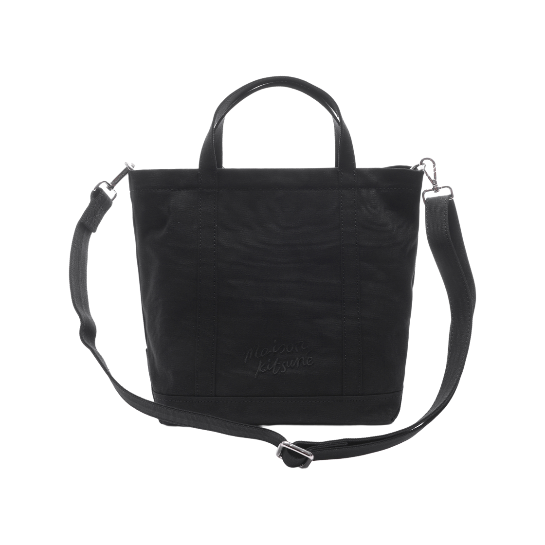 [25% 쿠폰] 메종키츠네 폭스 헤드 스몰 토트백 블랙([25% 쿠폰] Maison Kitsune Fox Head Small Tote Bag Black) - 4