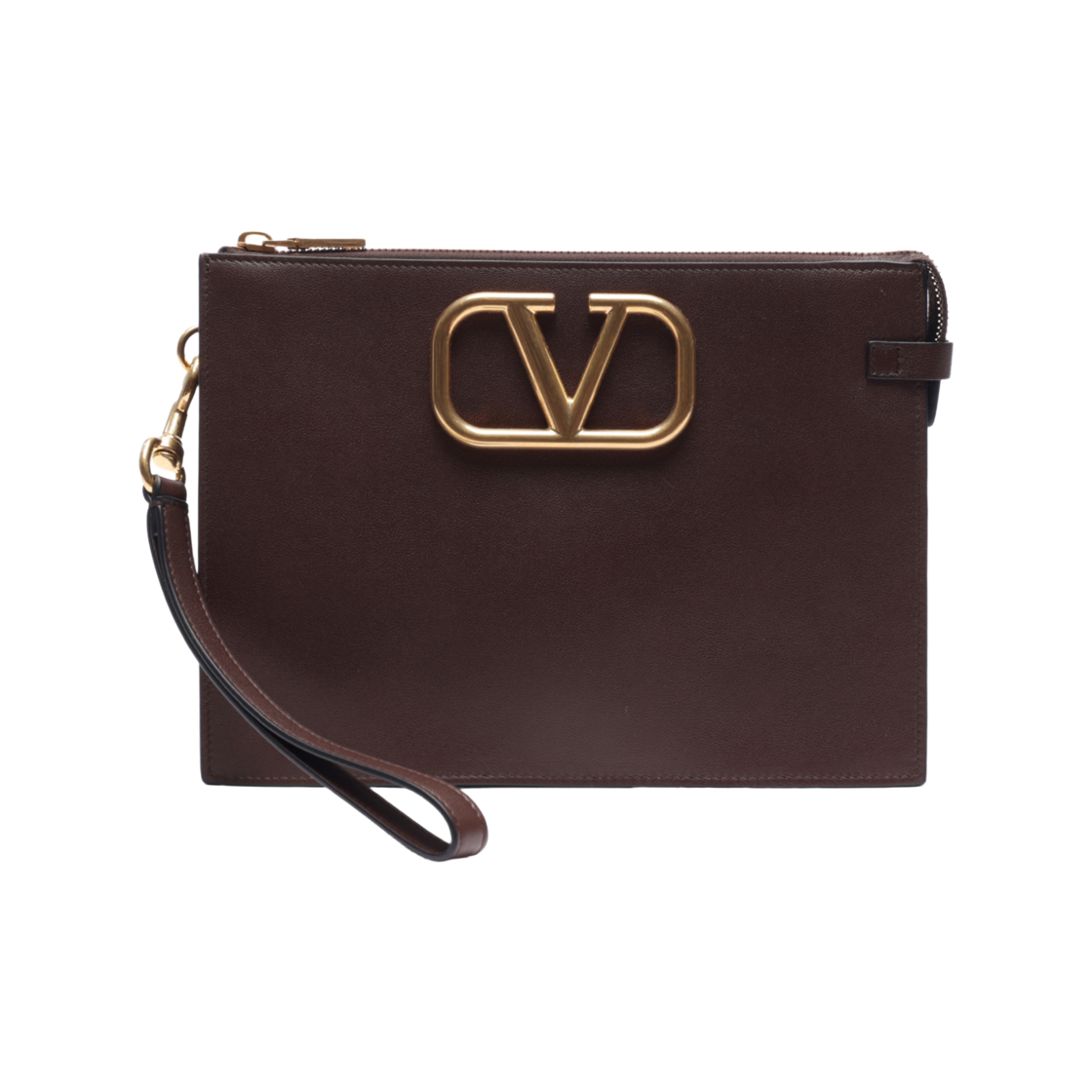 1Y2P0P09_LMG_KG8_22F [25% 쿠폰] Valentino Vlogo Signature Calfskin Pouch Brown