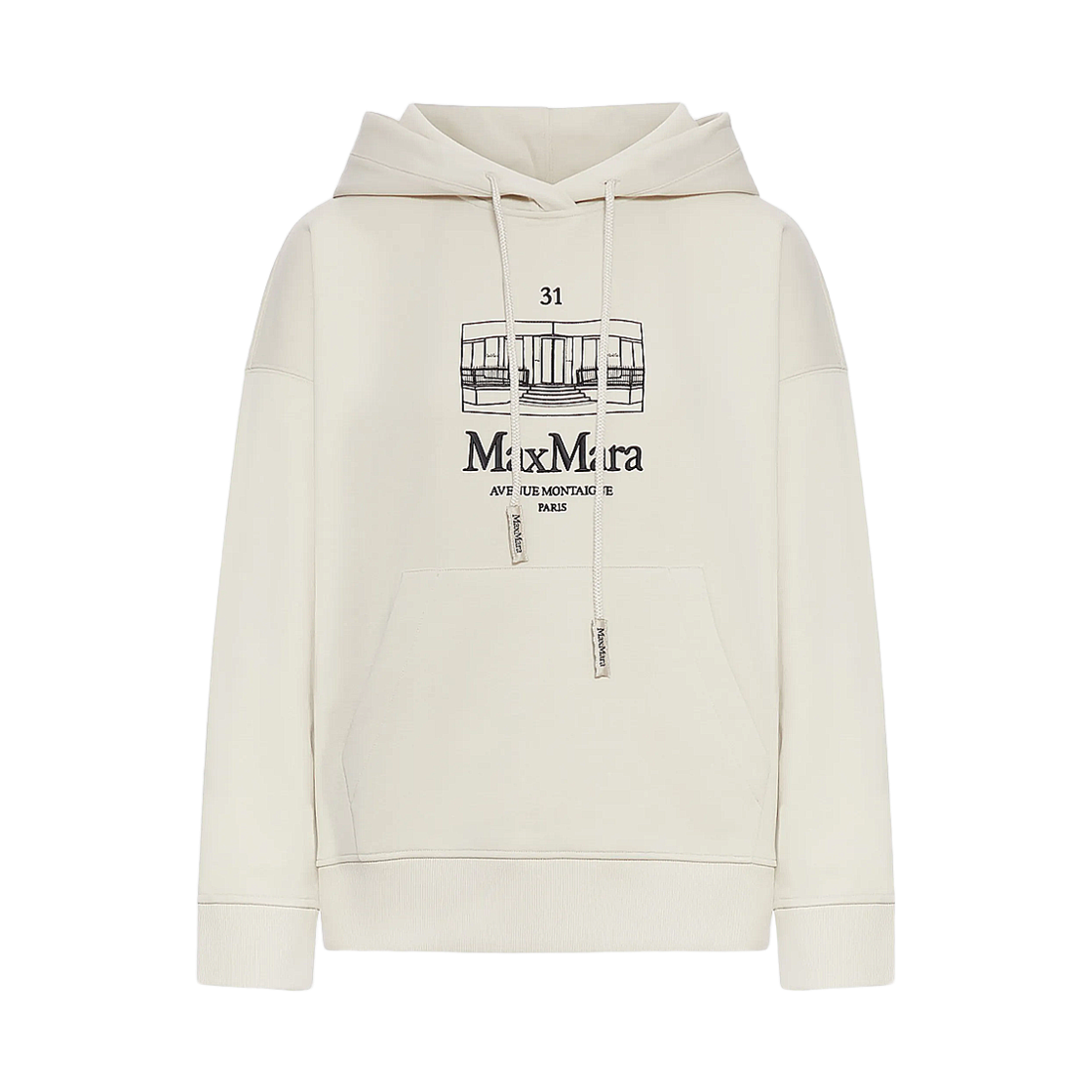 SMMANDREA 001 [25% 쿠폰] (W) S Max Mara Andrea Cotton Hoodie Ecru