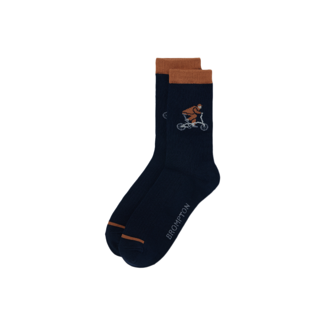 P255ASO410067 BROMPTON LONDON Bicycle Grapic Socks D Navy