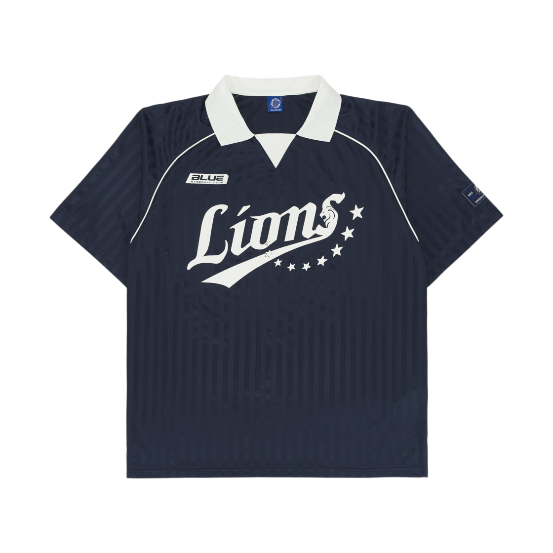 삼성 라이온즈 x 에잇세컨즈 스포티 칼라넥 반소매 티셔츠 네이비(Samsung Lions x 8seconds Sporty Collar Short Sleeve T-Shirt Navy) - 1